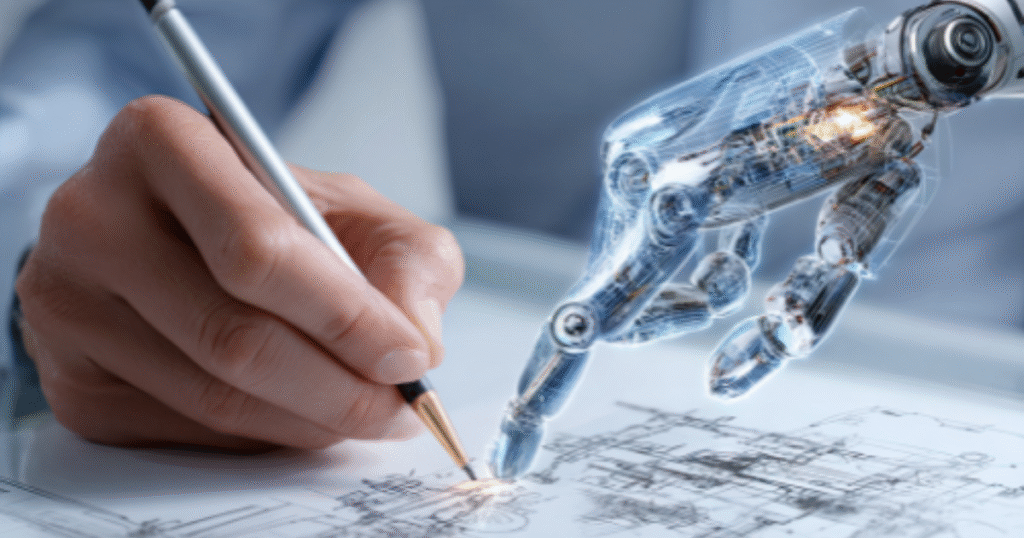 AI helping someone write a blog