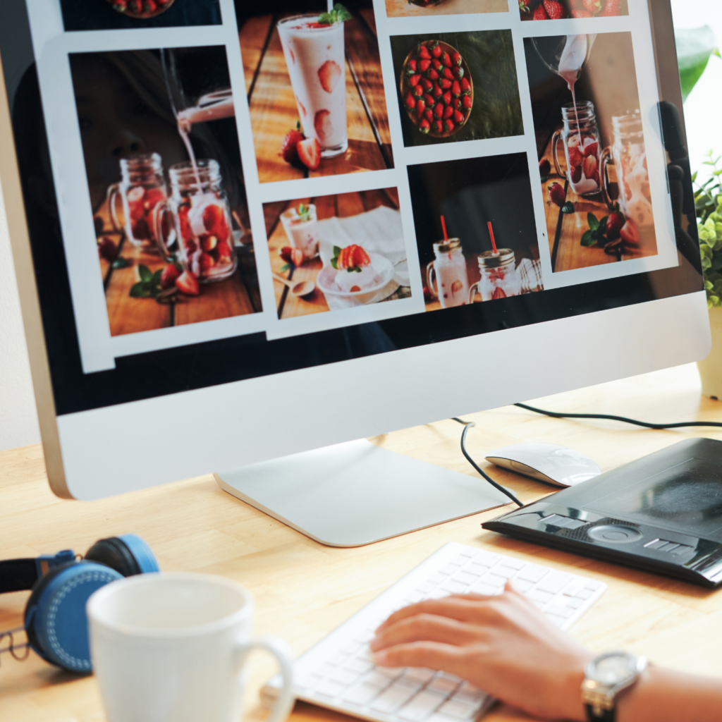 A website designer at work